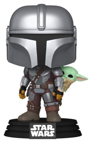 Star Wars: The Mandalorian and Grogu POP! Vinyl figurine Bobble Head The Mandalorian with Grogu 9 cm