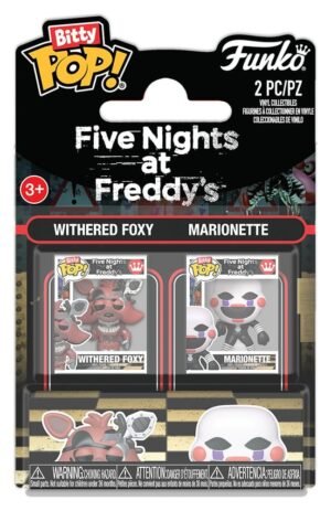 Five Nights at Freddy's pack 2 figurines Bitty POP! Vinyl Withered Foxy & Marionette 2 cm