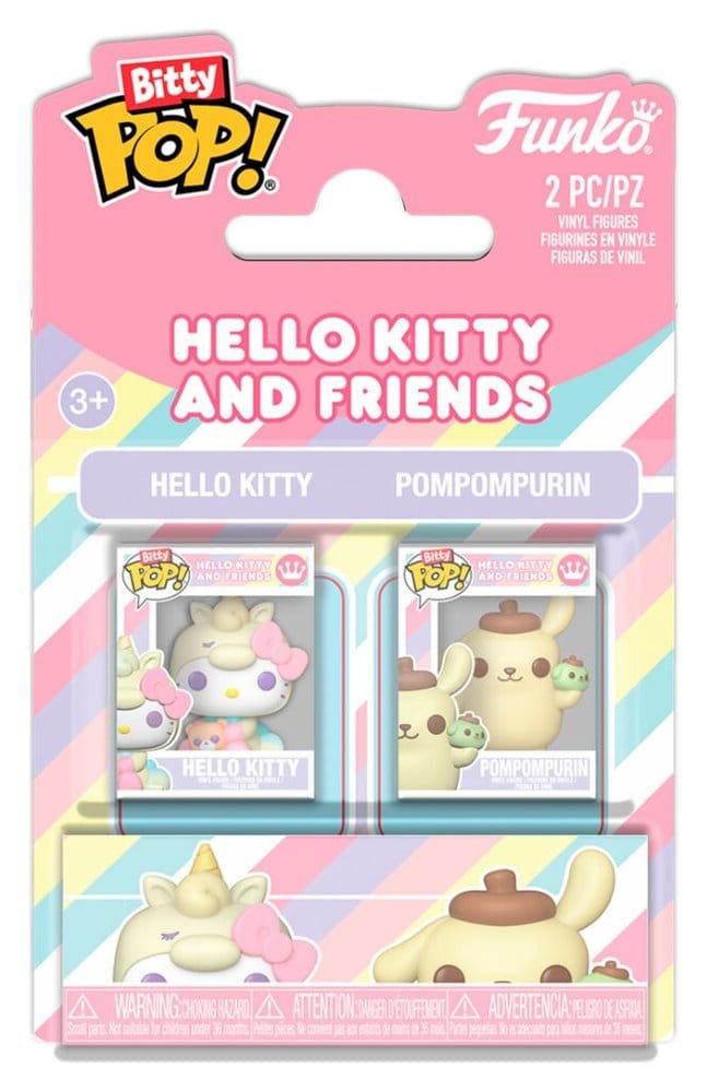 Sanrio pack 2 Bitty POP! Vinyl figurines HK & PomPom 2 cm