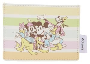 Disney by Loungefly étui pour carte de transport Mickey and Friends Rainbow Stripes