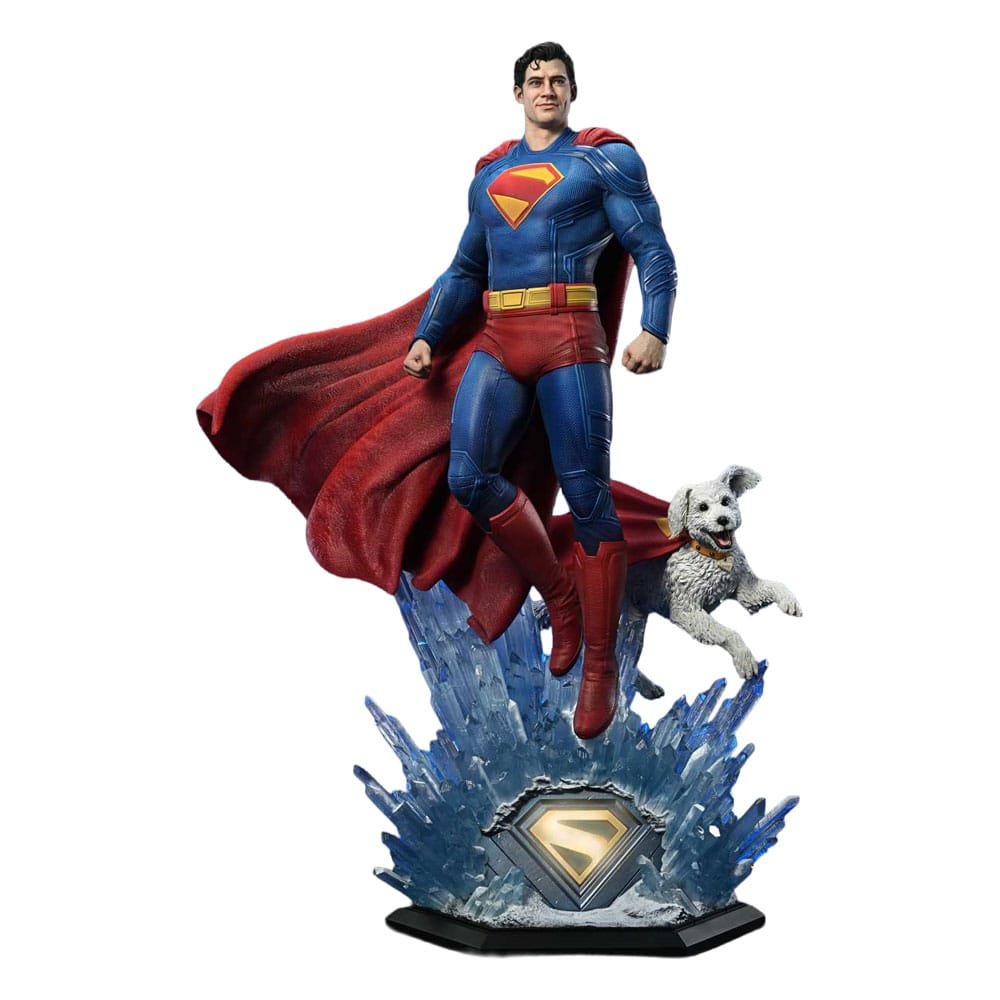 Superman (2025) statuette Real Elite Masterline Series 1/3 Superman with Krypto 95 cm