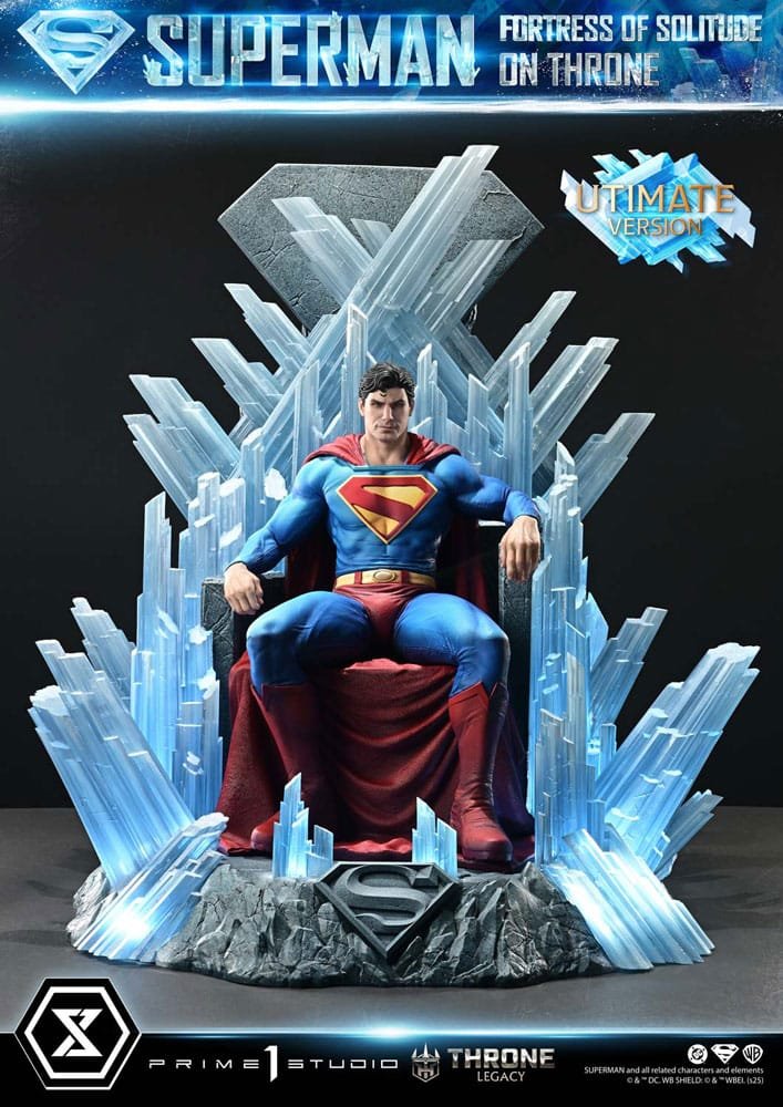 DC Comics statuette 1/4 Throne Legacy Collection Superman Fortress of Solitude on Throne (Design by Gabriele Dell'Otto) Ultimate Version 52 cm