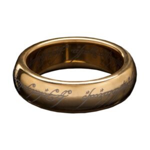 Le Seigneur des Anneaux bague tungstène Anneau Unique (plaqué or) Taille 10