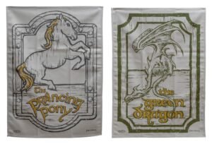 Le Seigneur des Anneaux set de 2 torchons Green Dragon & Prancing Pony 69 cm